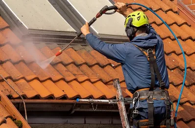 Démoussage et hydrofuge de toiture à Jasseron